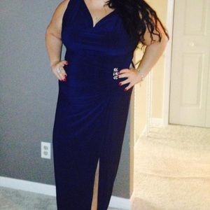 Ralph Lauren navy blue evening gown